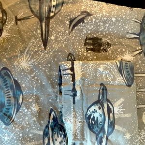 Pottery Barn kids Glow-in-the-dark space ship—full duvet and pillow cover!